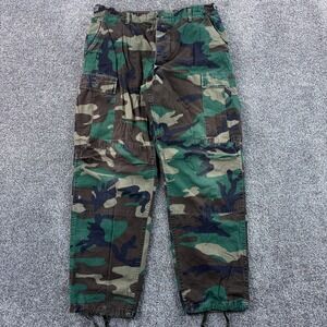 US Military Pants Mens Medium Regular Woodland Camo BDU Hot Weather Trousers